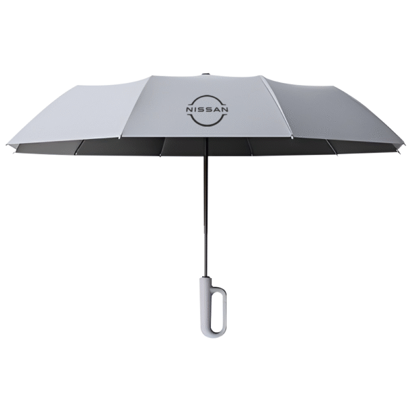 <span style="font-size:16px;vertical-align:middle;">Compact Umbrella - Grey</span>  <span style="background-color:#C3002F;color:#ffffff;font-size:13px;padding:1px 4px;border-radius:3px;vertical-align:middle;margin-left:4px;">NISSAN KAWAII KASA</span>  <br>  <span style="display:inline-block;width:2px;height:15px;background-color:#C3002F;margin-right:1px;vertical-align:middle;"></span>  <span style="font-size:14px;color:#000000;">Shielded in Nissan confidence.</span>