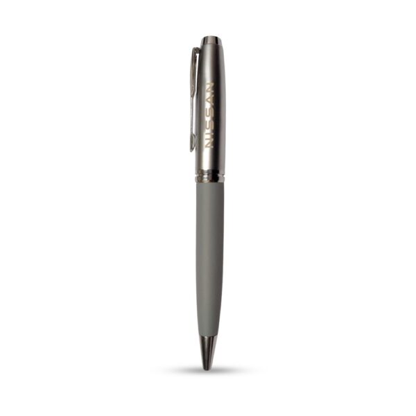 <span style="font-size:16px;vertical-align:middle;">Silver Grey Chrome Ball Pen</span>  <span style="background-color:#C3002F;color:#ffffff;font-size:13px;padding:1px 4px;border-radius:3px;vertical-align:middle;margin-left:4px;">NISSAN SHIROGANE PEN</span>  <br>  <span style="display:inline-block;width:2px;height:15px;background-color:#C3002F;margin-right:1px;vertical-align:middle;"></span>  <span style="font-size:14px;color:#000000;">Sleek. Precise. Future-ready.</span>